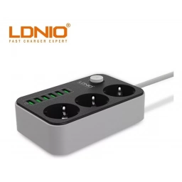 REGLETA ZAPATILLA UNIVERSAL LDNIO CONECTORES SCHUKO Y USB DE CARGA RAPIDA